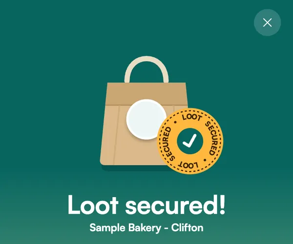 The Loot secured screen